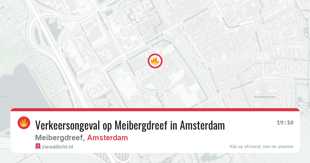 Verkeersongeval op Meibergdreef in Amsterdam — 13 mei 2026