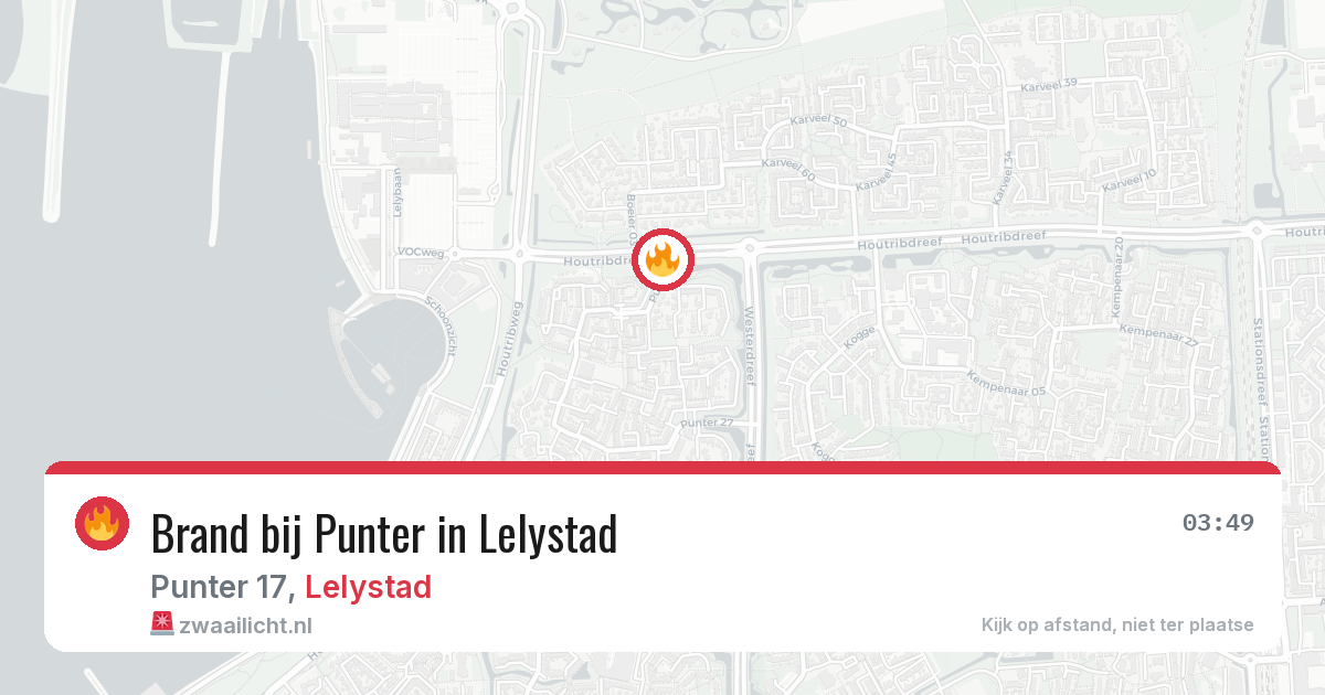 Brand bij Punter in Lelystad — 27 jun 2026