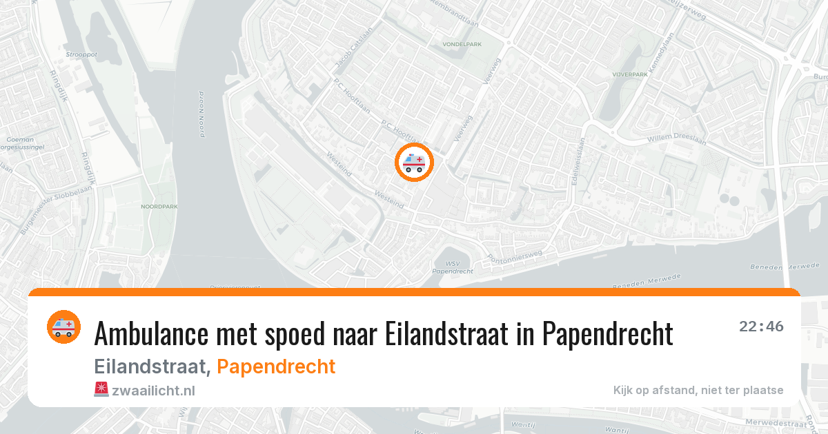 Ambulance met spoed naar Eilandstraat in Papendrecht — 2 apr 2026