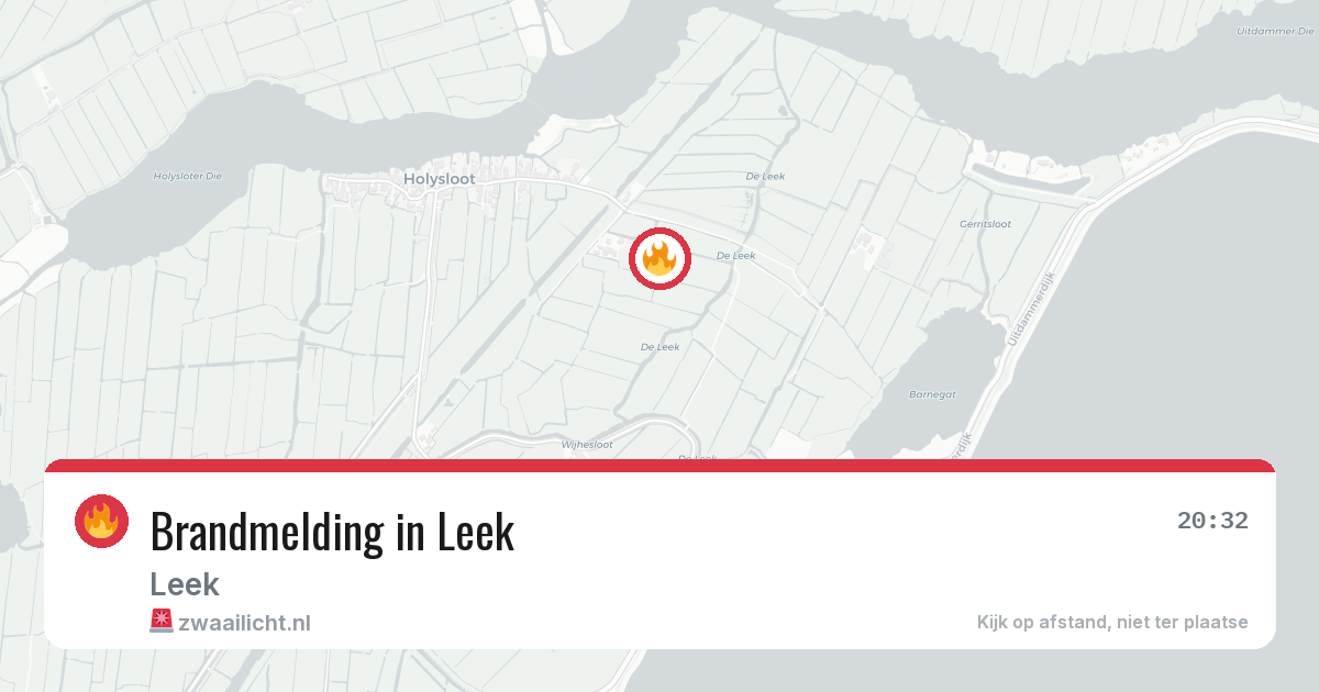Brandmelding in Leek — 24 jun 2026