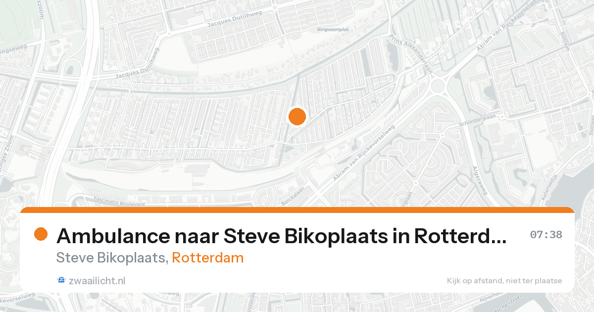 Ambulance naar Steve Bikoplaats in Rotterdam — 24 aug 2026