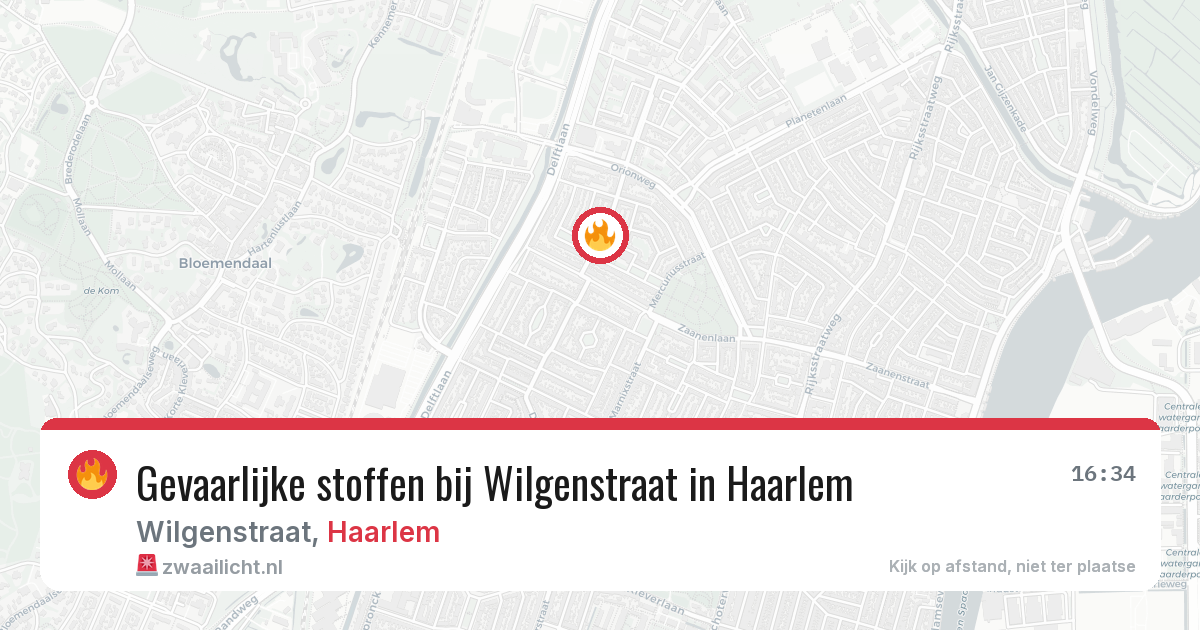 Gevaarlijke stoffen bij Wilgenstraat in Haarlem — 20 apr 2026