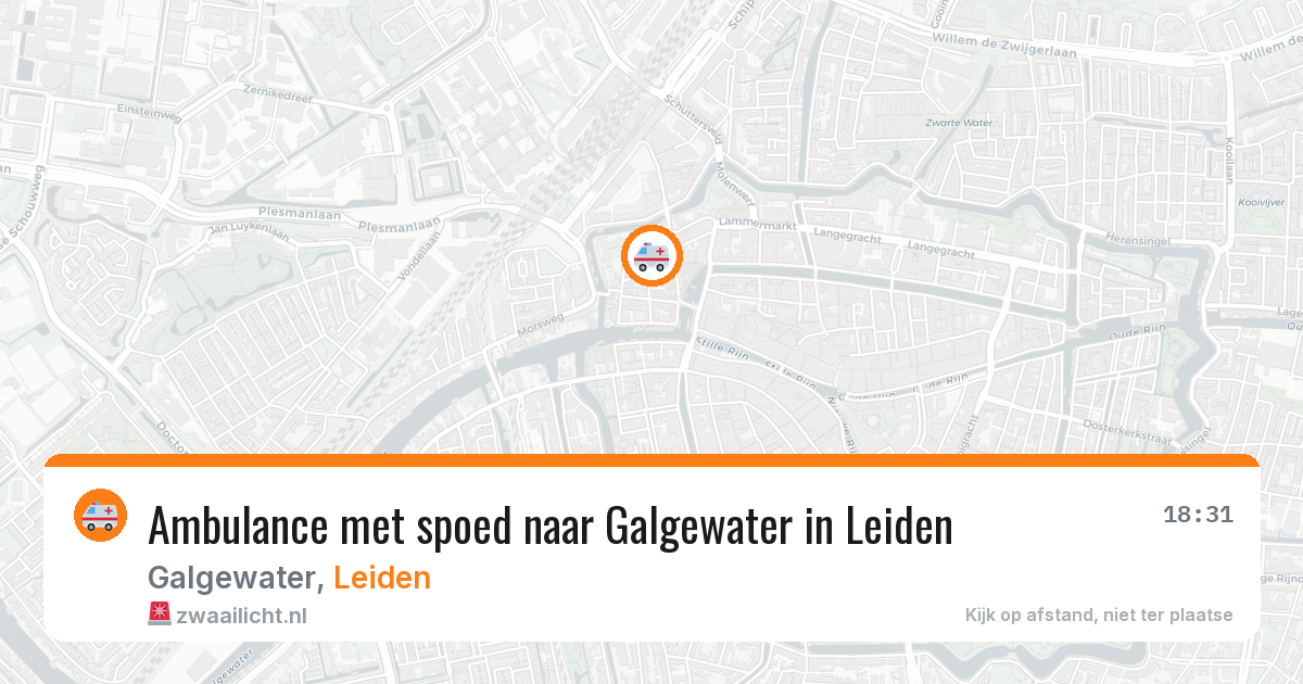 Ambulance met spoed naar Galgewater in Leiden — 25 mei 2026