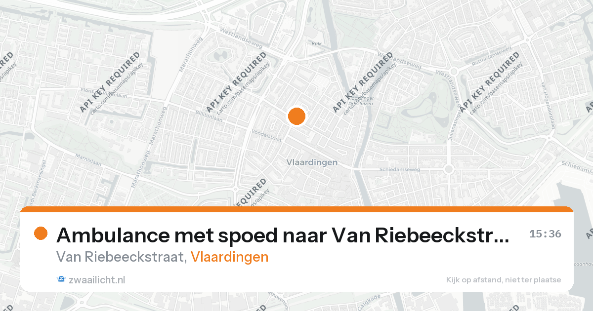 Ambulance met spoed naar Van Riebeeckstraat in Vlaardingen — 26 aug 2026