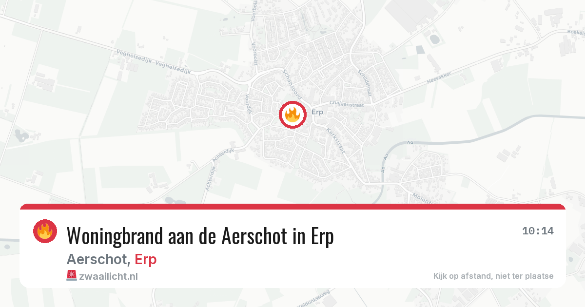 Woningbrand aan de Aerschot in Erp — 7 mrt 2026