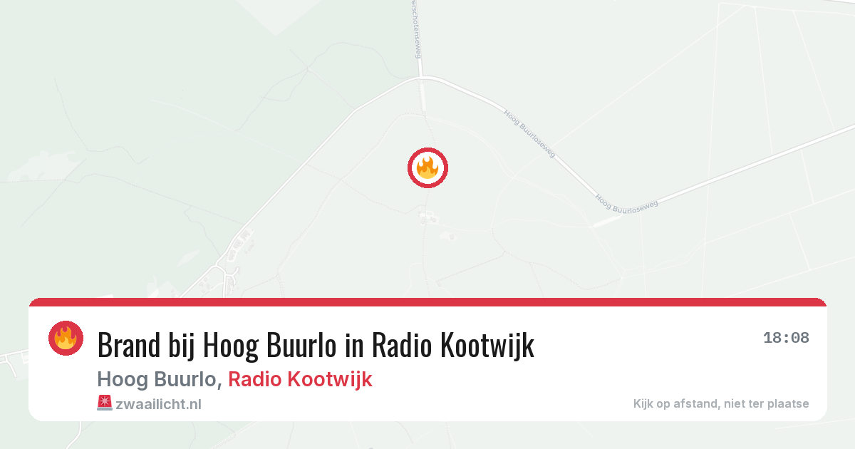 Brand bij Hoog Buurlo in Radio Kootwijk — 28 jun 2026