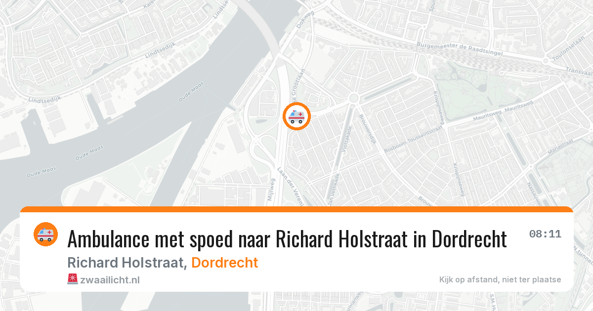 Ambulance met spoed naar Richard Holstraat in Dordrecht — 21 jan 2026