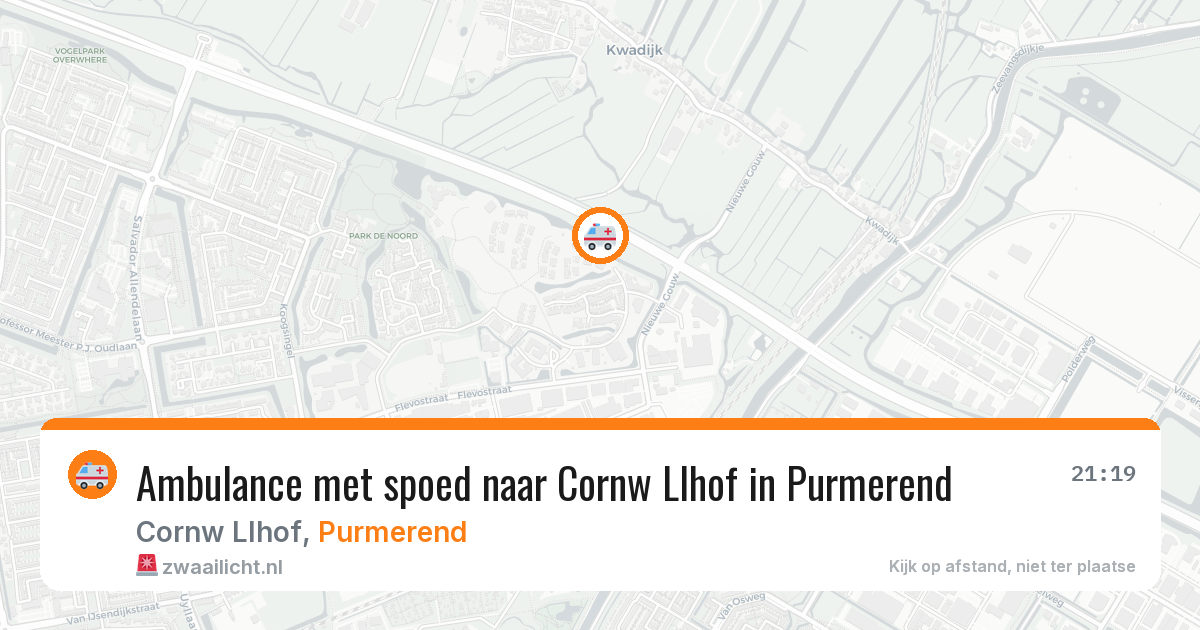 Ambulance met spoed naar Cornw Llhof in Purmerend — 17 jun 2026