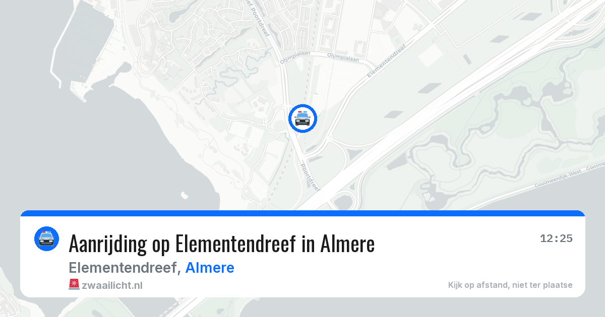 Aanrijding op Elementendreef in Almere — 2 mei 2026