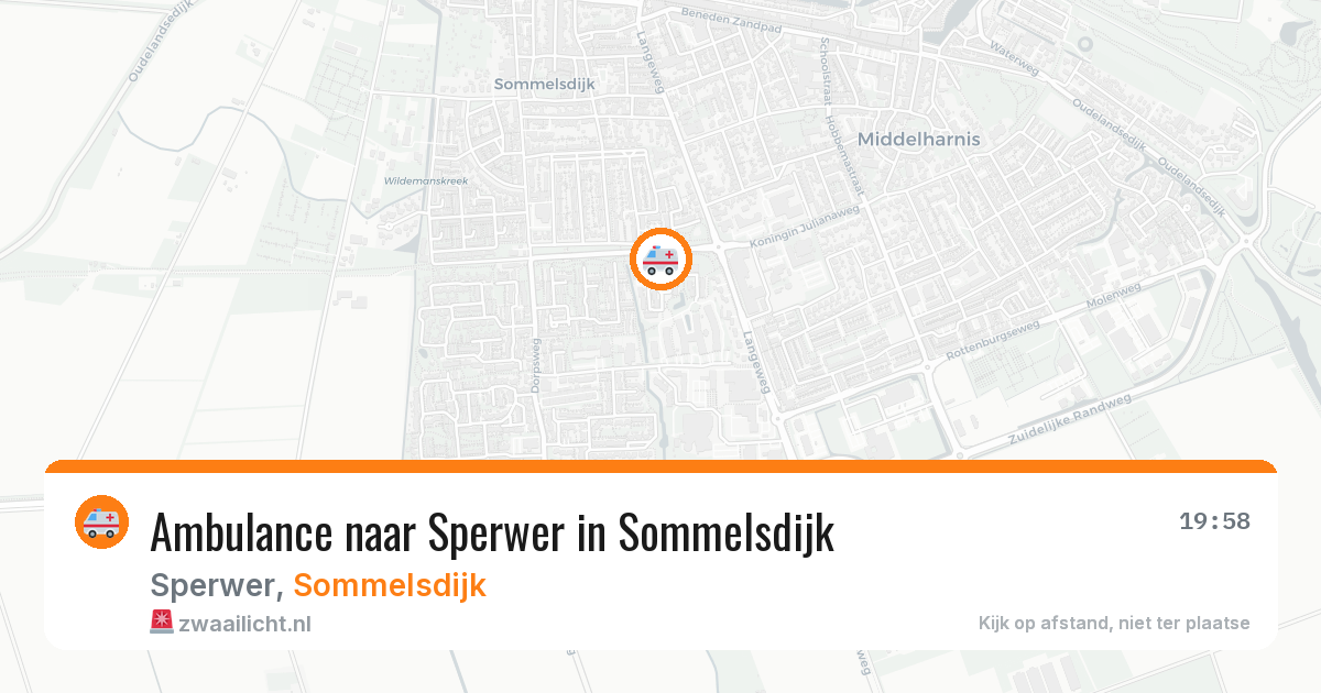 Ambulance naar Sperwer in Sommelsdijk — 11 aug 2026