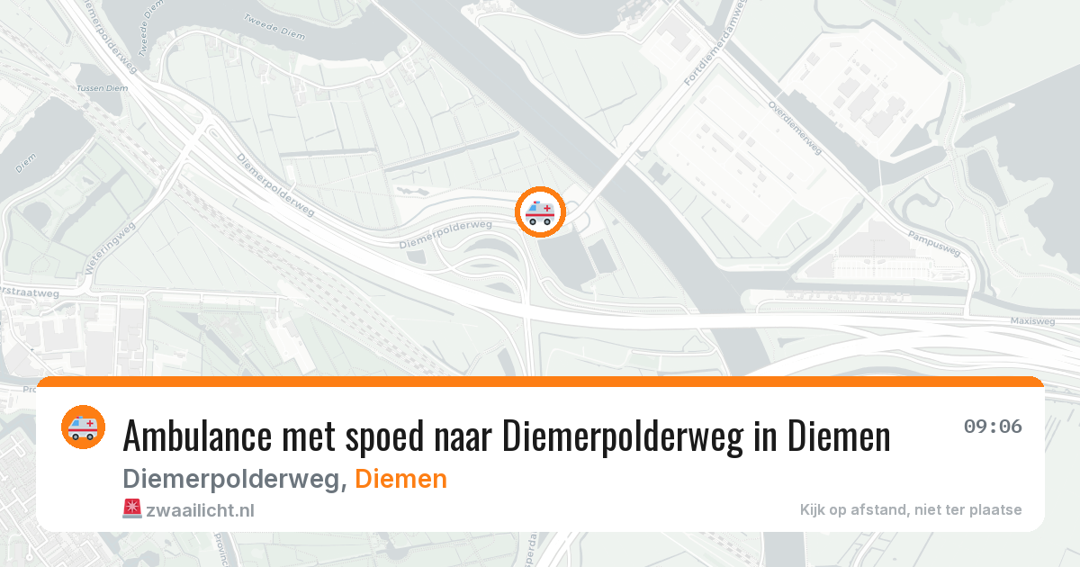 Ambulance met spoed naar Diemerpolderweg in Diemen — 11 jun 2026