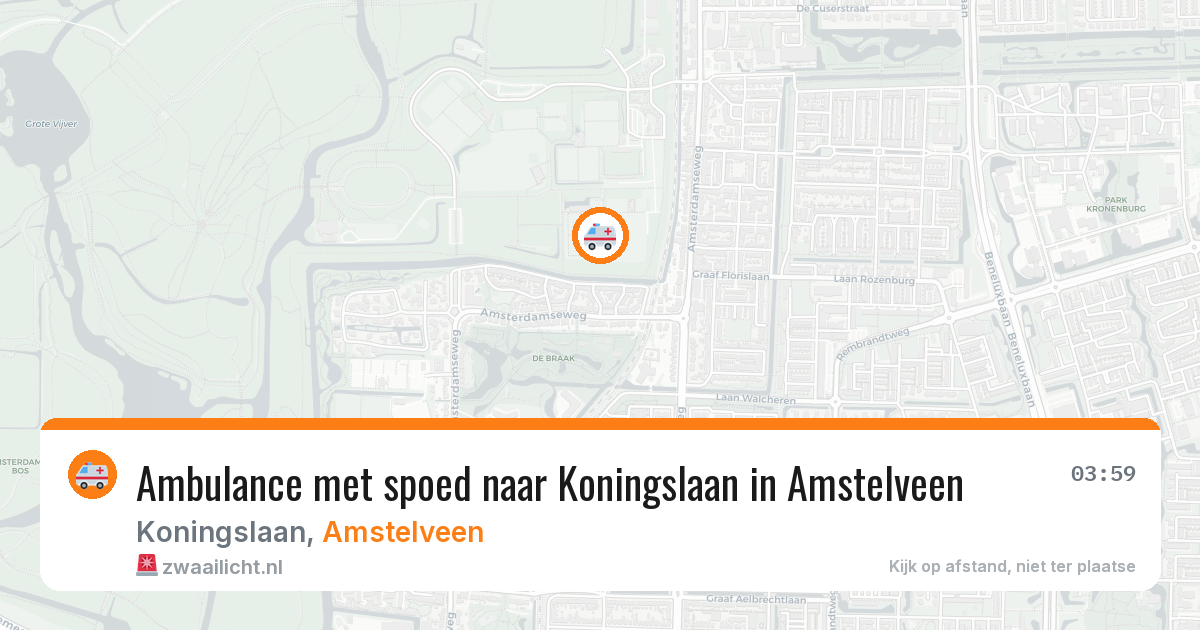 Ambulance met spoed naar Koningslaan in Amstelveen — 18 jul 2026