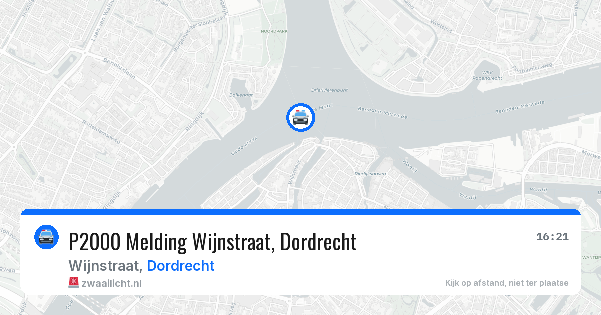 P2000 Melding Wijnstraat, Dordrecht — 26 jul 2026