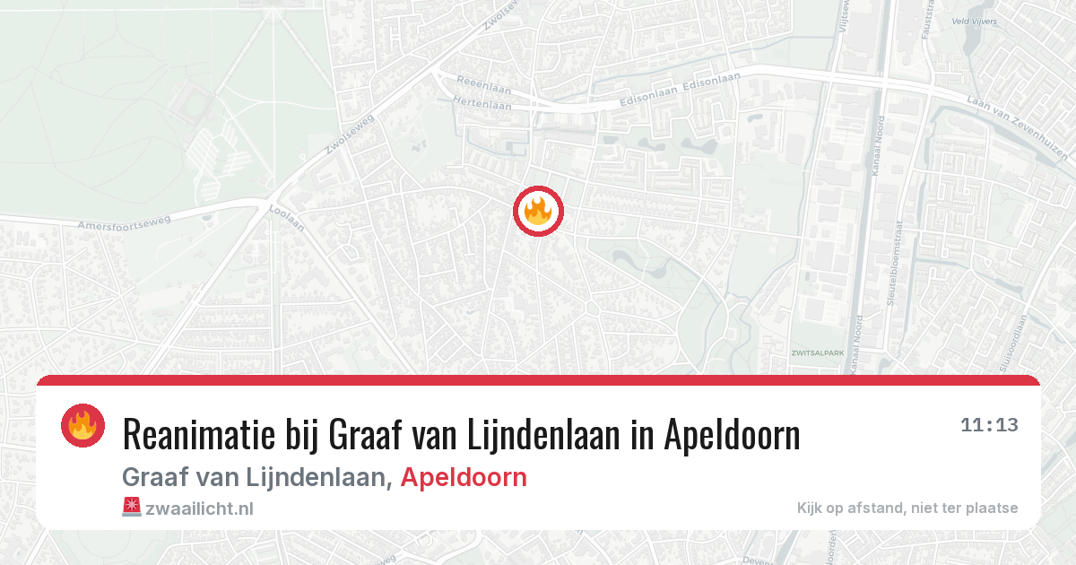 Reanimatie bij Graaf van Lijndenlaan in Apeldoorn — 10 aug 2026