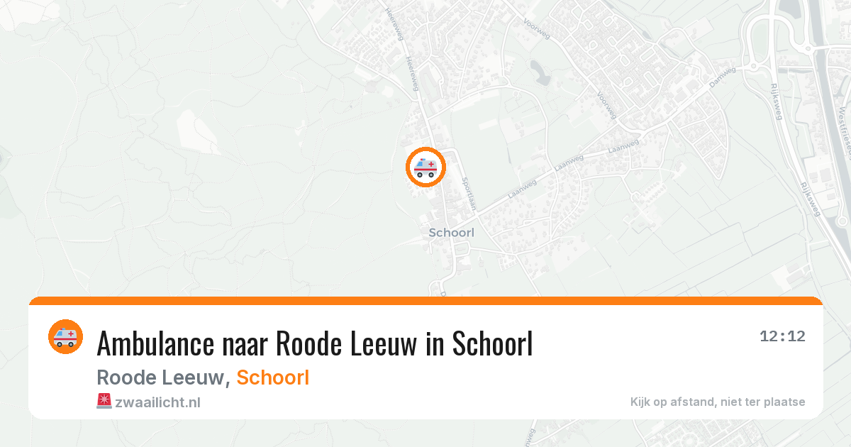 Ambulance naar Roode Leeuw in Schoorl — 23 jun 2026