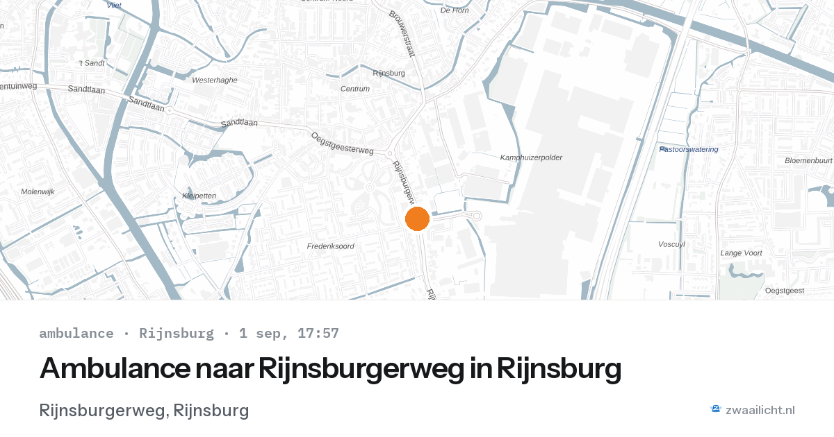 Ambulance naar Rijnsburgerweg in Rijnsburg — 1 sep 2026