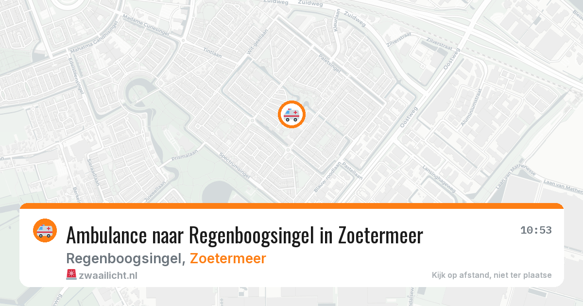 Ambulance naar Regenboogsingel in Zoetermeer — 26 jun 2026
