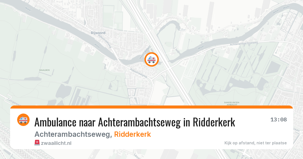 Ambulance naar Achterambachtseweg in Ridderkerk — 22 mei 2026