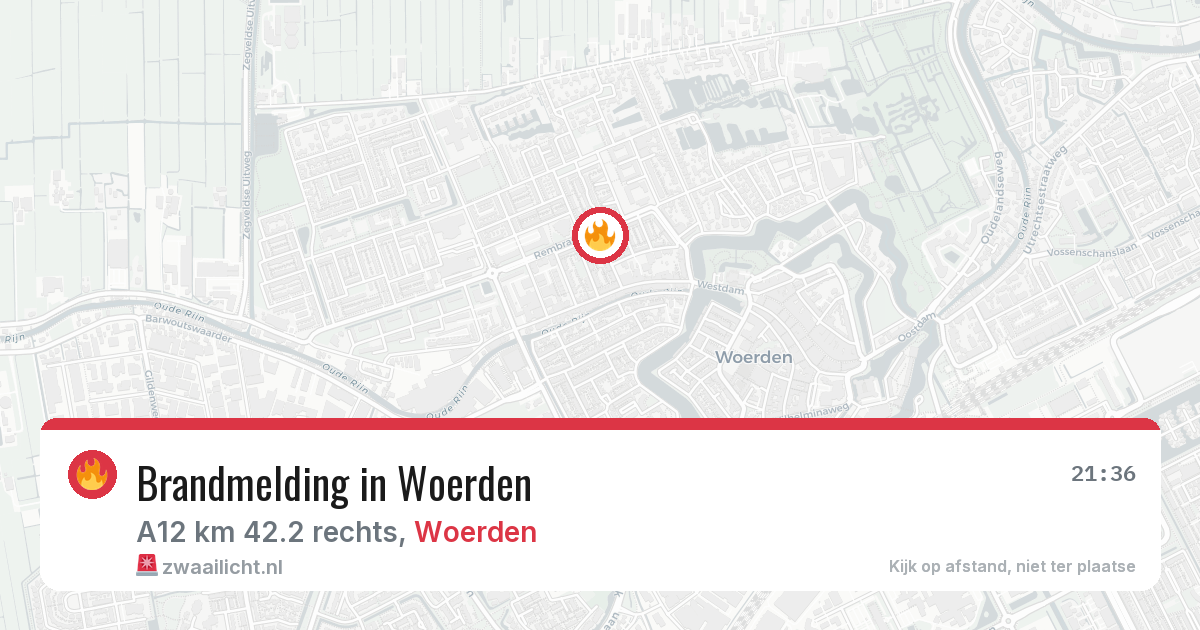 Brandmelding in Woerden — 29 jul 2026