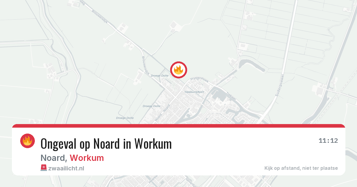 Ongeval op Noard in Workum — 26 jul 2026
