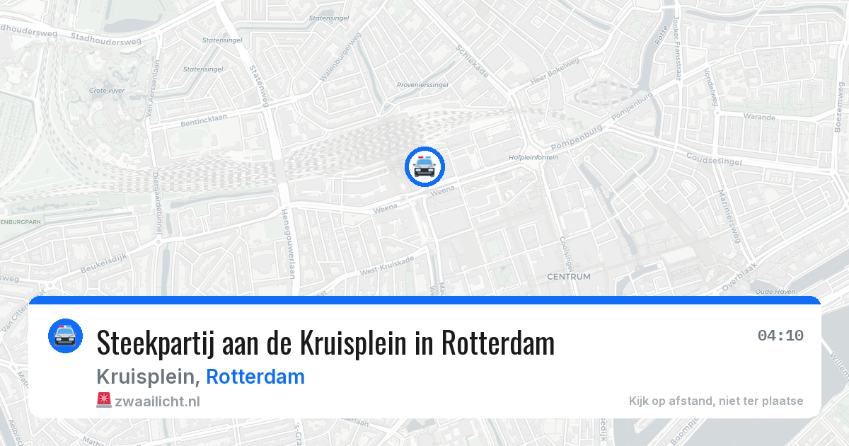 Steekpartij aan de Kruisplein in Rotterdam — 15 mrt 2026