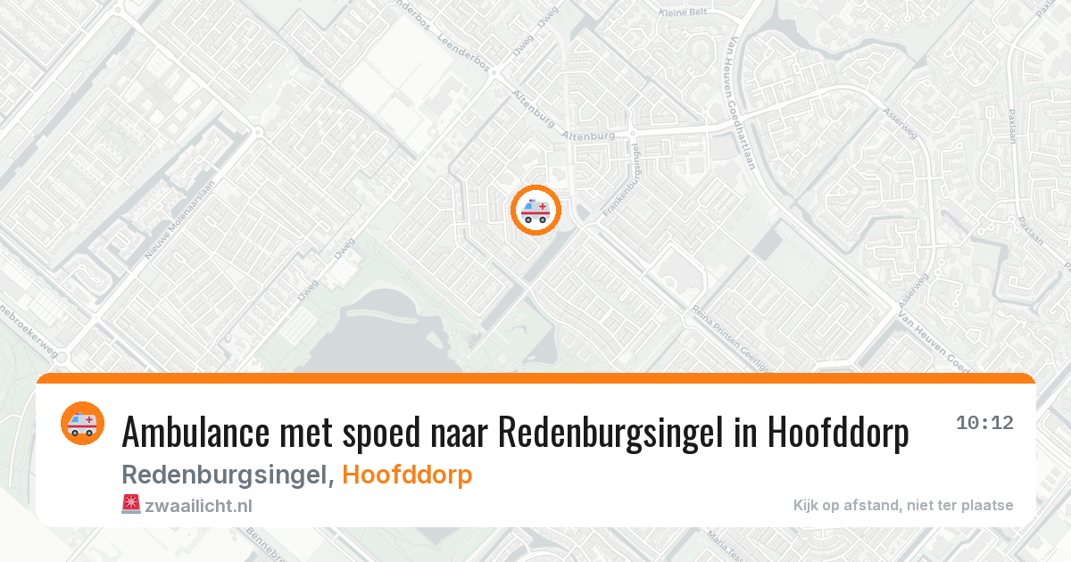 Ambulance met spoed naar Redenburgsingel in Hoofddorp — 25 feb 2026