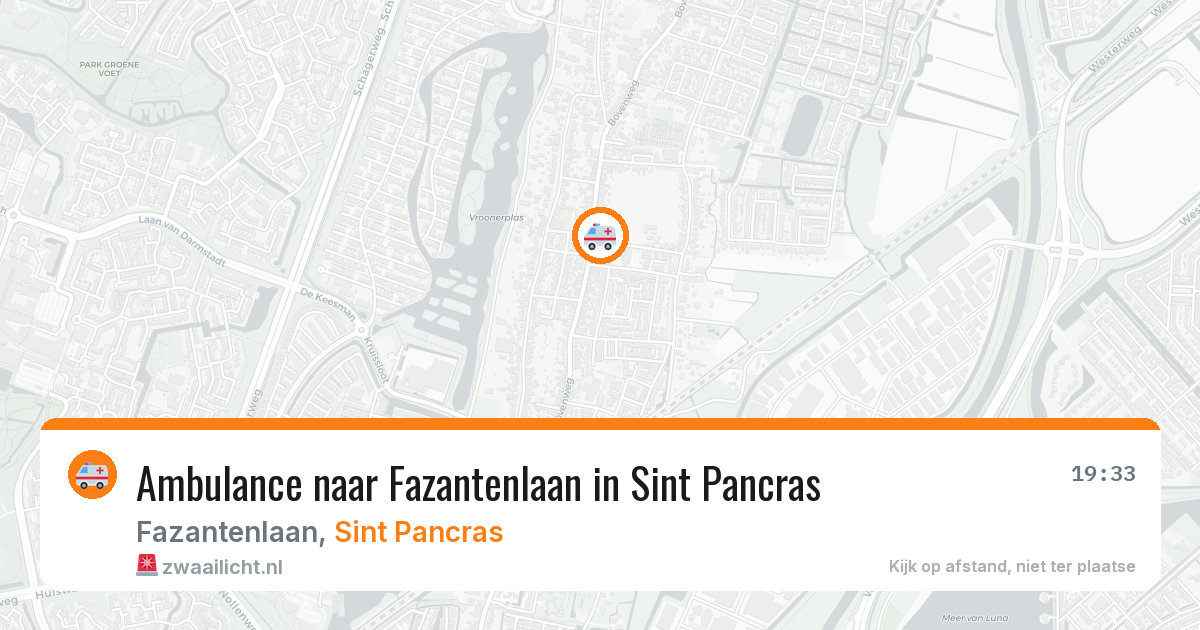 Ambulance naar Fazantenlaan in Sint Pancras — 27 mei 2026