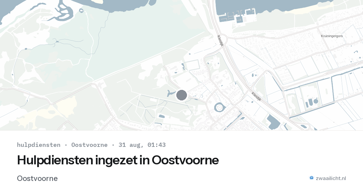 Hulpdiensten ingezet in Oostvoorne — 30 aug 2026 | 🚨 Zwaailicht.nl