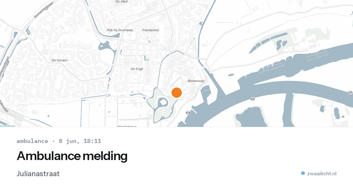 Ambulance melding — 8 jun 2026