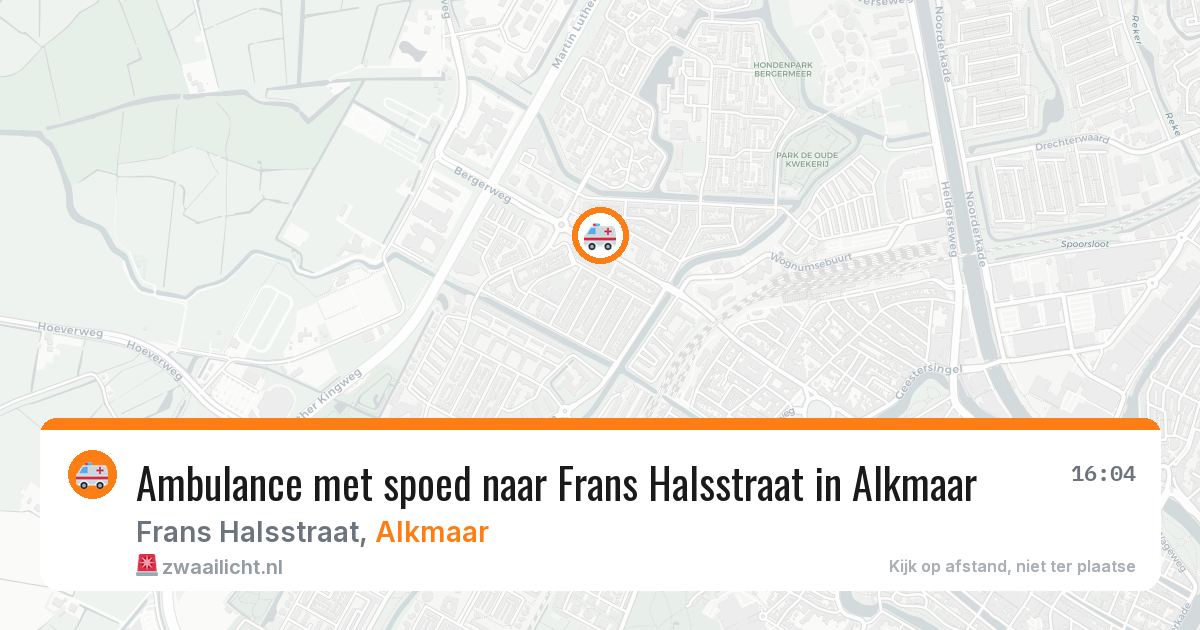 Ambulance met spoed naar Frans Halsstraat in Alkmaar — 4 aug 2026