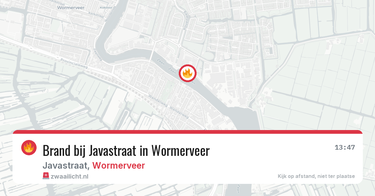 Brand bij Javastraat in Wormerveer — 26 mei 2026