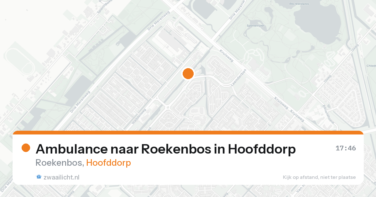 Ambulance naar Roekenbos in Hoofddorp — 23 aug 2026