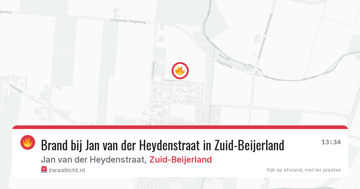 Brand bij Jan van der Heydenstraat in Zuid-Beijerland — 30 mei 2026