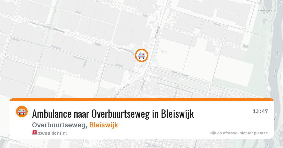 Ambulance naar Overbuurtseweg in Bleiswijk — 23 mei 2026