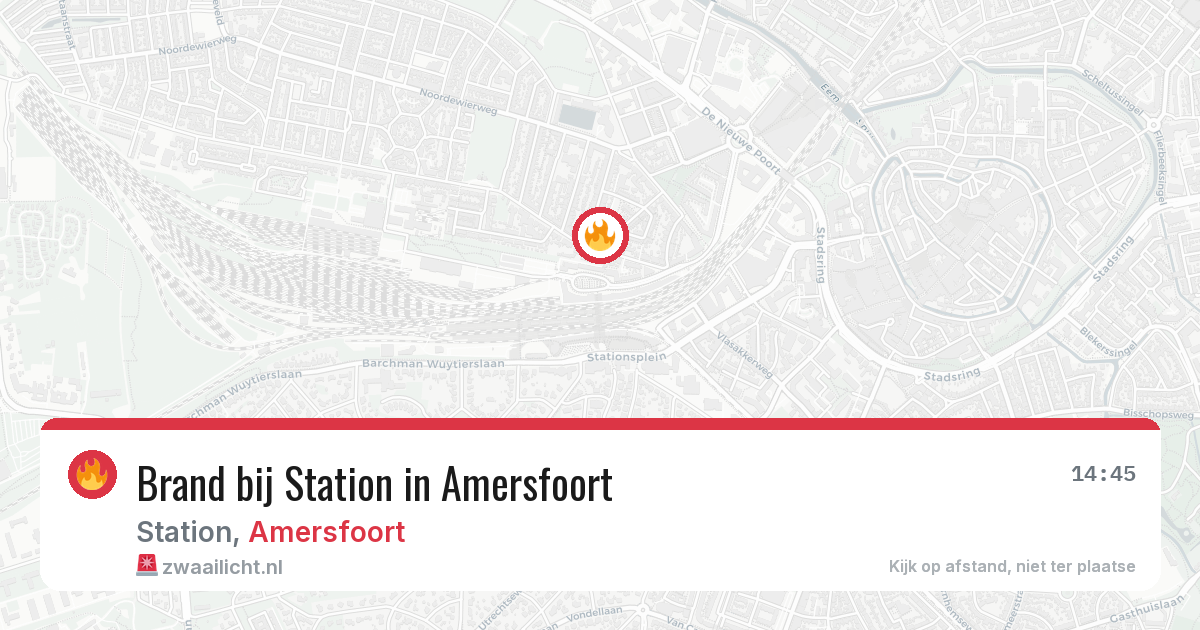 Brand bij Station in Amersfoort — 19 jun 2026