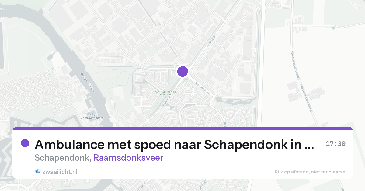 Ambulance met spoed naar Schapendonk in Raamsdonksveer — 22 aug 2026