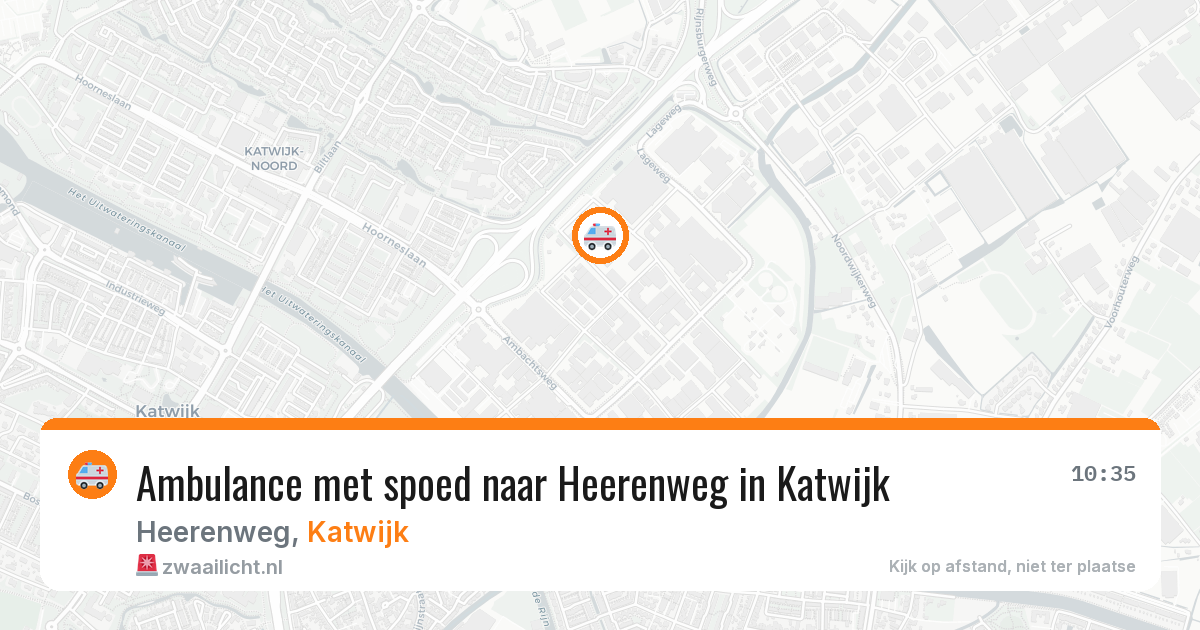 Ambulance met spoed naar Heerenweg in Katwijk — 10 aug 2026