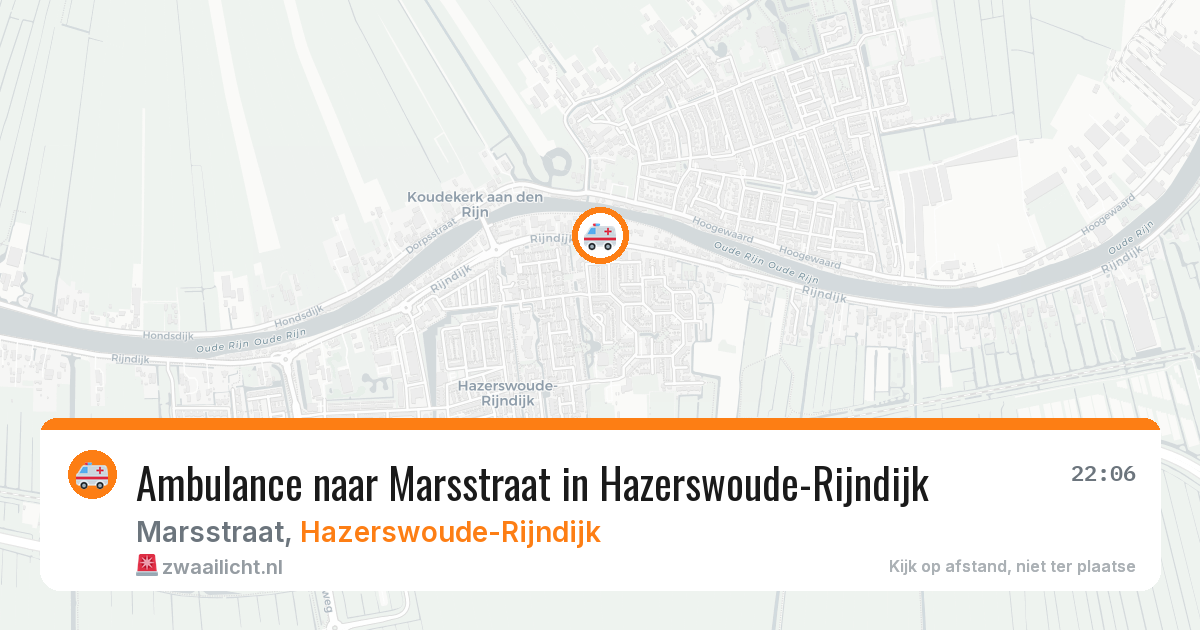 Ambulance naar Marsstraat in Hazerswoude-Rijndijk — 14 jun 2026