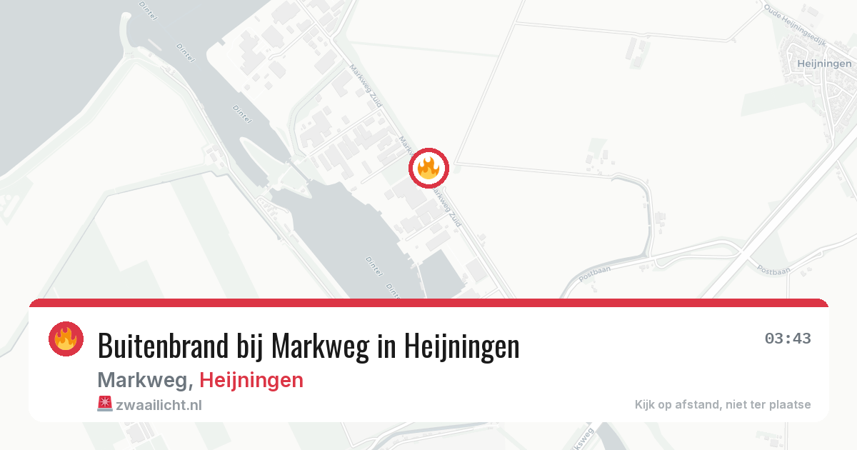 Buitenbrand bij Markweg in Heijningen — 18 mrt 2026