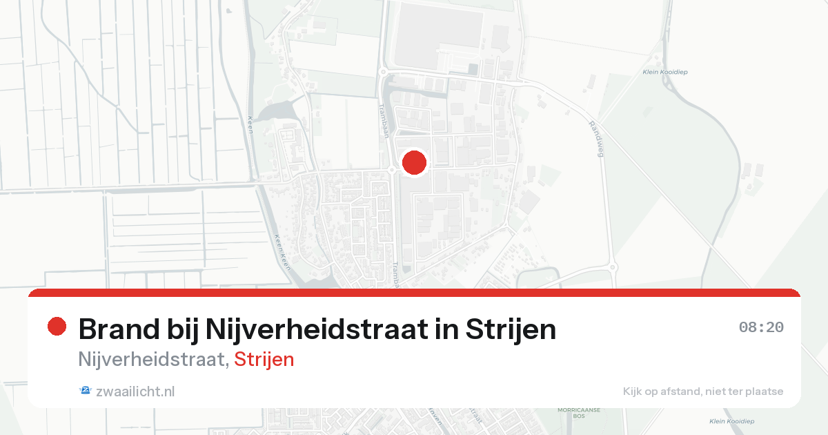 Brand bij Nijverheidstraat in Strijen — 19 aug 2026