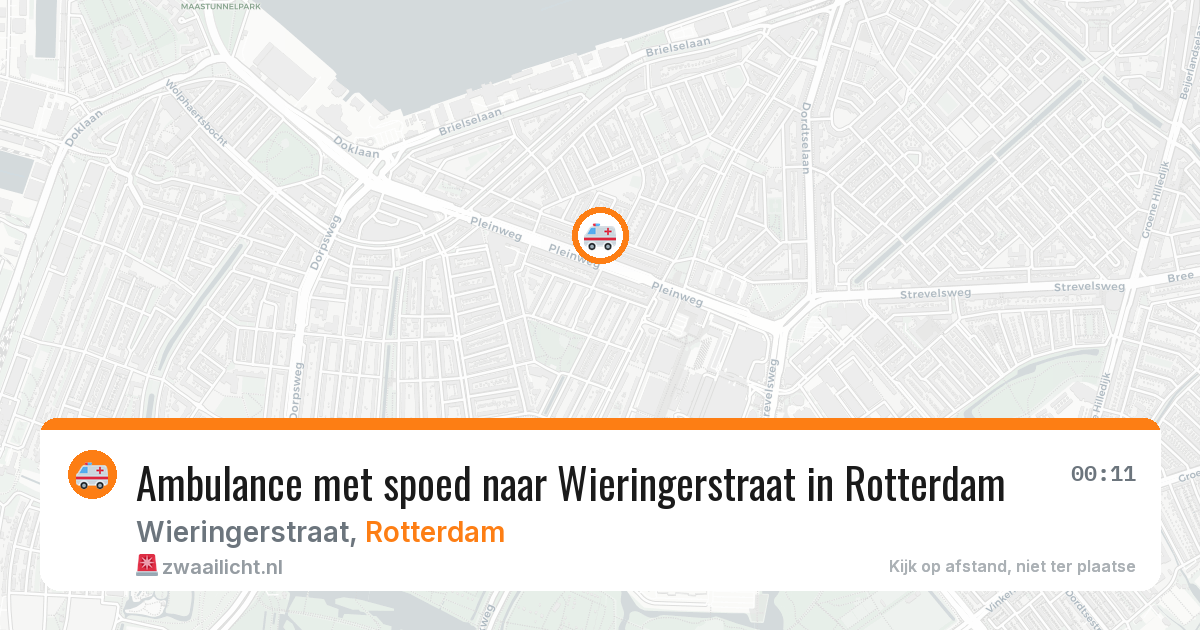 Ambulance met spoed naar Wieringerstraat in Rotterdam — 7 jun 2026