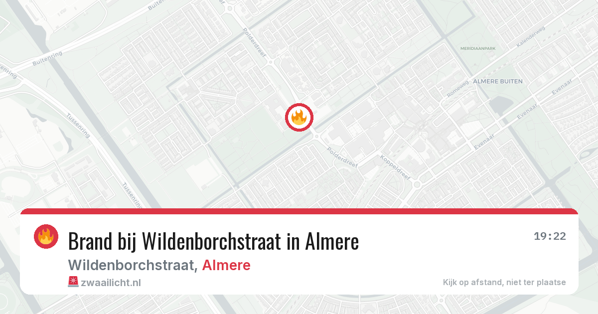 Brand bij Wildenborchstraat in Almere — 23 mei 2026