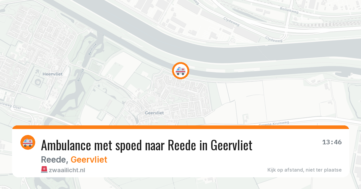 Ambulance met spoed naar Reede in Geervliet — 5 aug 2026
