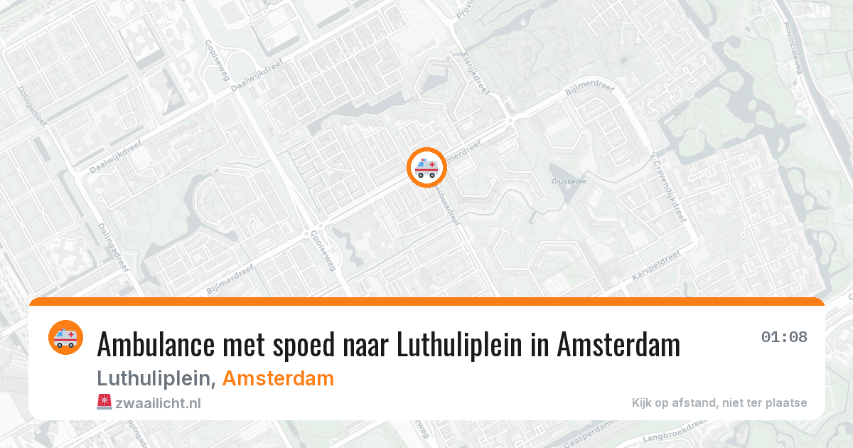 Ambulance met spoed naar Luthuliplein in Amsterdam — 4 jun 2026