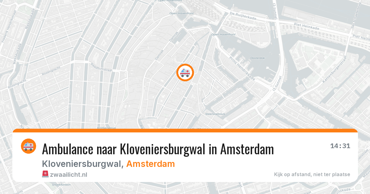 Ambulance naar Kloveniersburgwal in Amsterdam — 17 mrt 2026