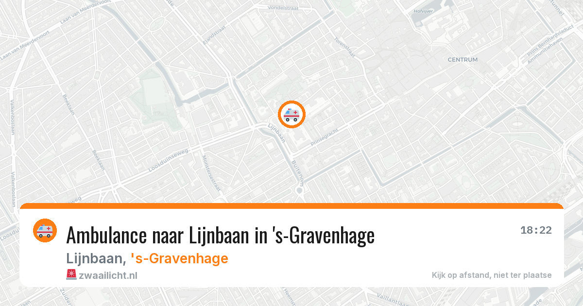 Ambulance naar Lijnbaan in 's-Gravenhage — 5 jul 2026