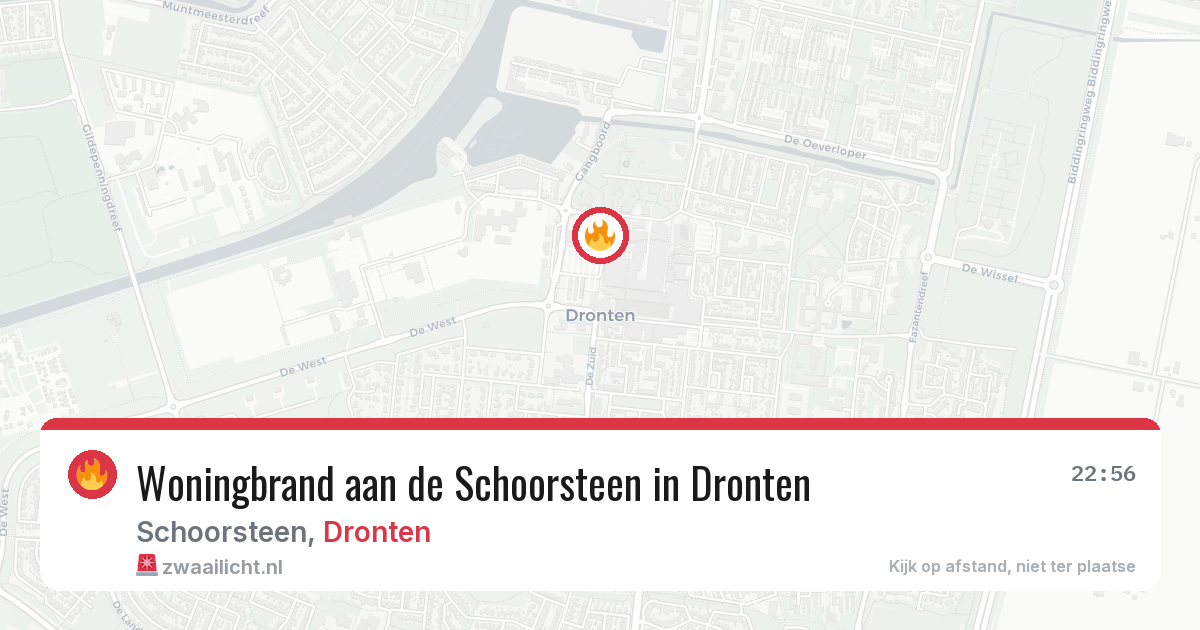 Woningbrand aan de Schoorsteen in Dronten — 26 apr 2026