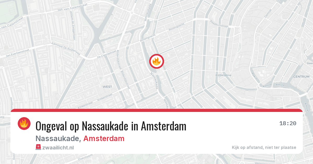 Ongeval op Nassaukade in Amsterdam — 13 apr 2026