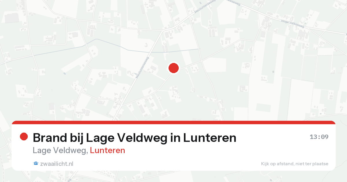 Brand bij Lage Veldweg in Lunteren — 17 aug 2026