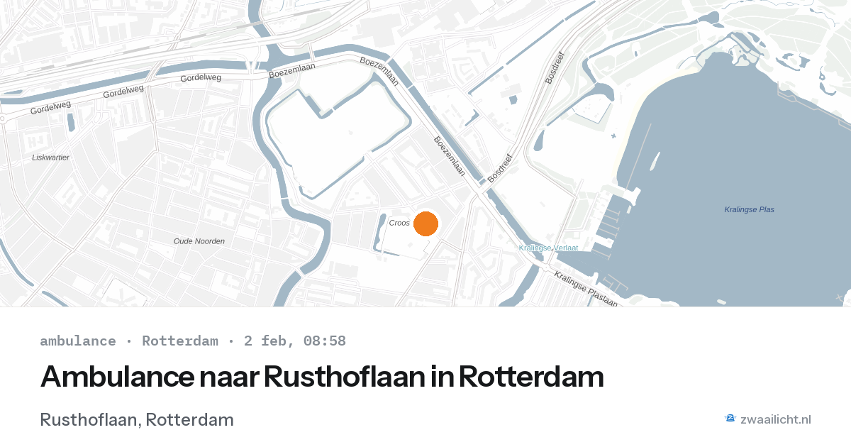 Ambulance naar Rusthoflaan in Rotterdam — 2 feb 2026